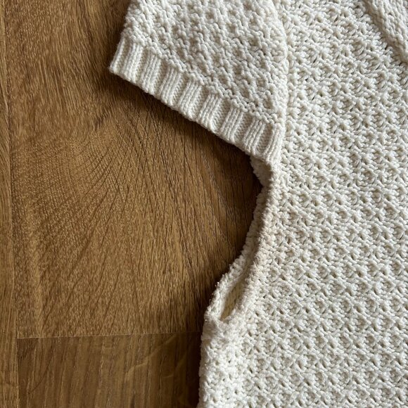 Fossil Cream Sweater Dress with Pockets – Size XS Cap Sleeve Knit Winter Dress - Picture 5 of 11